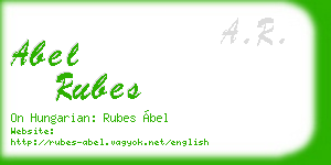 abel rubes business card